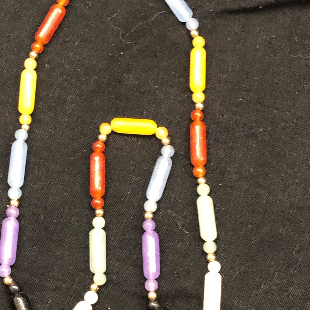 14 K Gold Jade Necklace